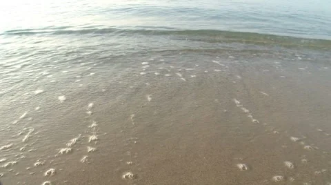 Blue beach clean wave 스톡 동영상 8563404