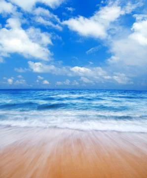 Blue beach. Stock Photos
