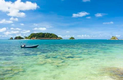 Blue beach Stock Photos