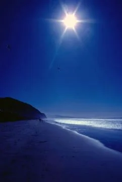 Blue beach Stock Photos