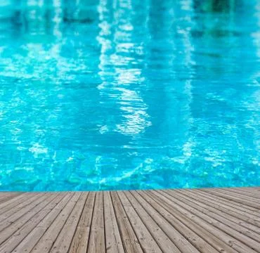 Blue beach pool Stock Photos