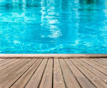 Blue beach pool Stock Photos