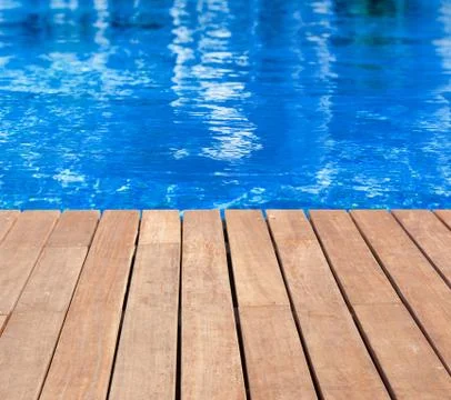 Blue beach pool Stock Photos