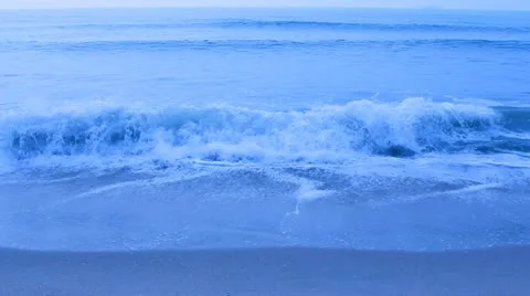 Blue beach sand and wave Stock Footage 10810954