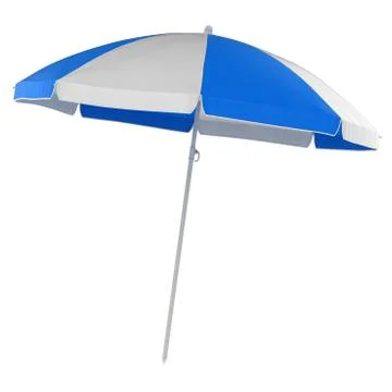 Blue Beach Umbrella Illustrazione stock