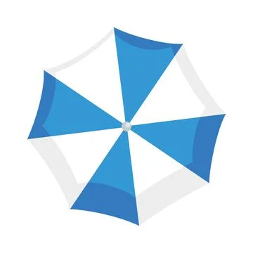 Blue beach umbrella Stock Illustration