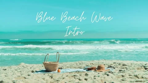 Blue Beach Wave Intro Stock Footage 312275912