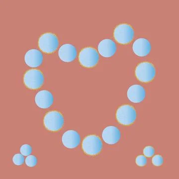 Blue beads Stock Illustration