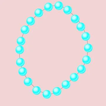 Blue beads Illustrazione stock
