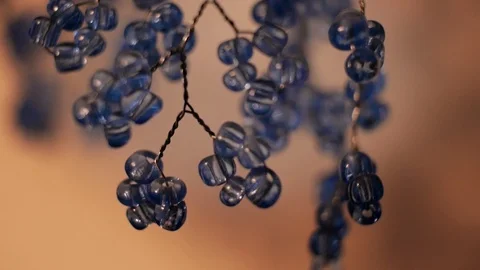 Blue beads shot in macro Stock Footage 108635504