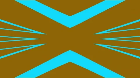 Blue beams on a brown background shrink into a central focal point Video stock 334344685