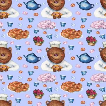 Blue bear Stock Illustration