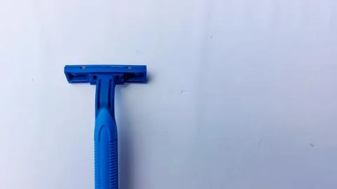 Blue beard razor Stock Photos