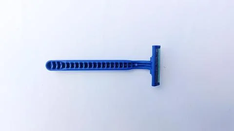Blue beard razor Stock Photos