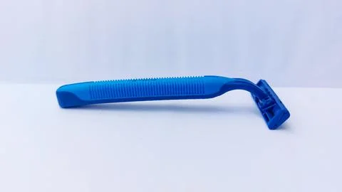 Blue beard razor Stock Photos