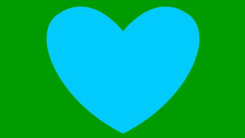 Blue beating heart green Stock Footage 209312145