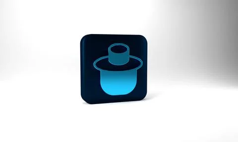 Blue Beekeeper with protect hat icon isolated on grey background. Special Illustrazione stock