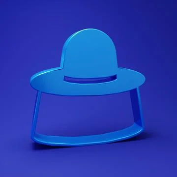 Blue Beekeeper with protect hat icon isolated on blue background. Special p.. Illustrazione stock