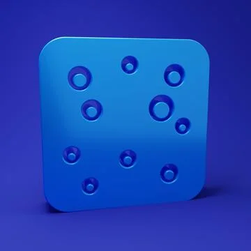 Blue Beer bubbles icon isolated on blue background. Minimalism concept. 3D .. Stock Photos