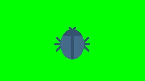 Blue beetle appears in the center of the screen, appears the body, then the legs Stock Footage 268453138