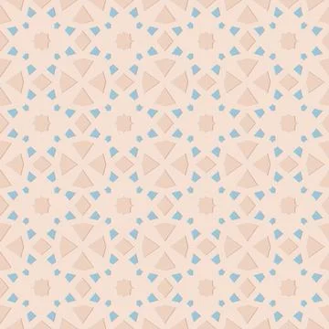Blue beige seamless pattern, arabesque arabic perforated background for decor 스톡 일러스트