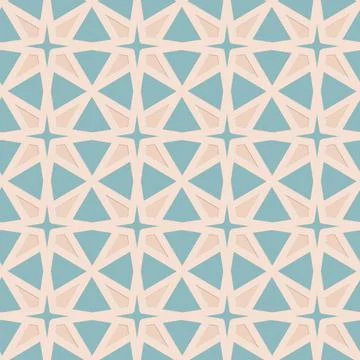 Blue beige seamless pattern, arabesque arabic perforated background for decor Stock Illustration