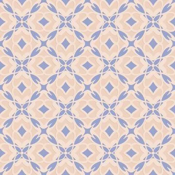 Blue beige seamless pattern, arabesque arabic perforated decorative backgro.. Stock Illustration