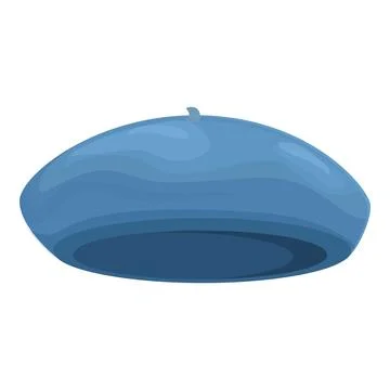 Blue beret flat design illustration Stock Illustration