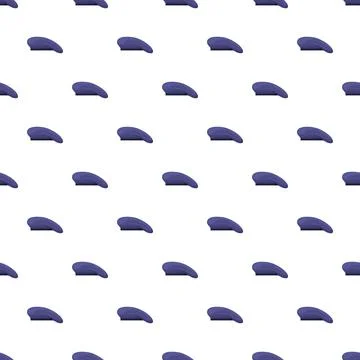 Blue beret headwear uniform pattern repeating background Illustrazione stock