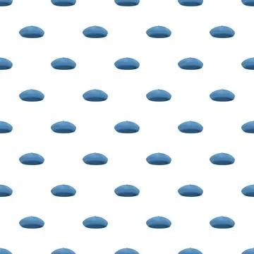 Blue beret pattern creating fashion accessory background Illustrazione stock