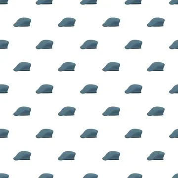 Blue beret pattern creating a uniform background design Stock Illustration