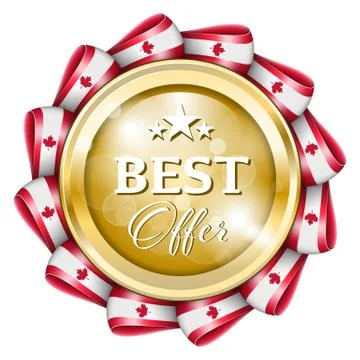 Blue best offer badge Stock Illustration