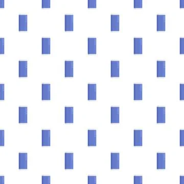 Blue beverage cans seamless pattern background Illustrazione stock