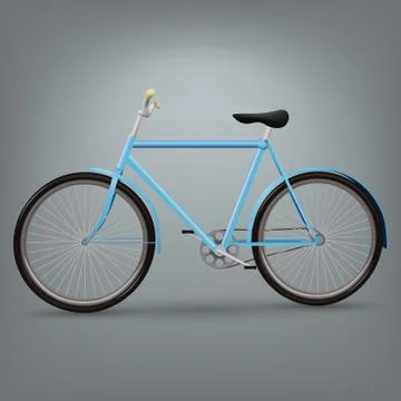 Blue bicycle Stock Illustration