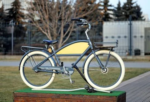 Blue bicycle Stock Photos