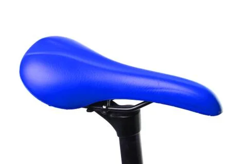 Blue bicycle saddle Stock Photos