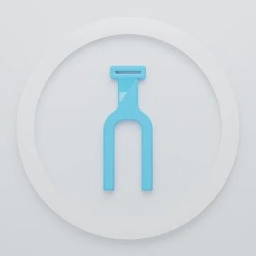 Blue Bicycle suspension fork icon isolated on white background. Sport trans.. Stock Illustration