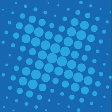 Blue big color halftone effect background Illustrazione stock