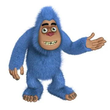Blue bigfoot 스톡 일러스트