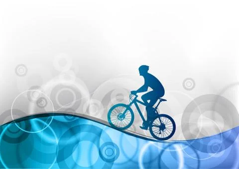 Blue biker Stock Illustration