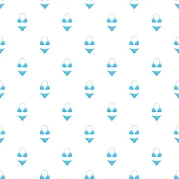 Blue bikini swimsuit pattern for summer beach fashion Illustrazione stock