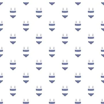 Blue bikini swimsuit seamless pattern for summer fashion Stock Illustration