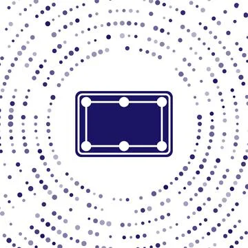 Blue Billiard table icon isolated on white background. Pool table. Abstract イラスト素材