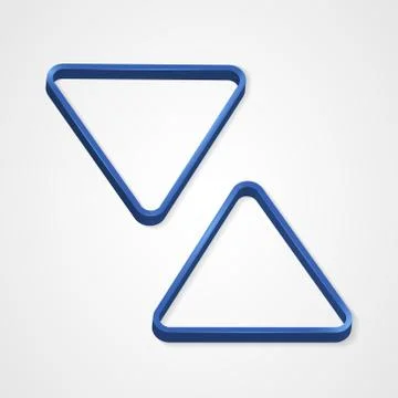 Blue billiard triangle on a white background Stock-Illustration