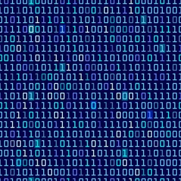 Blue binary background Stock Illustration