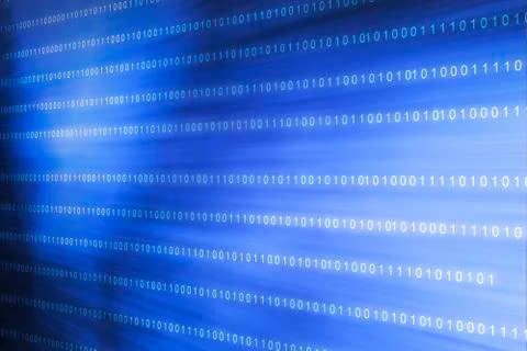 Blue binary background Stock Illustration