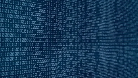 Blue Binary code Background. Digital and Secure Data Concept Stock Footage 288391669