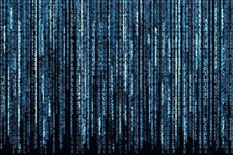 Blue Binary Code Big Blue Binary code as matrix background, computer code ... Stock Photos