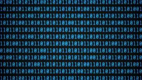Blue Binary Code Digital Background Animation Stock Footage 337788876