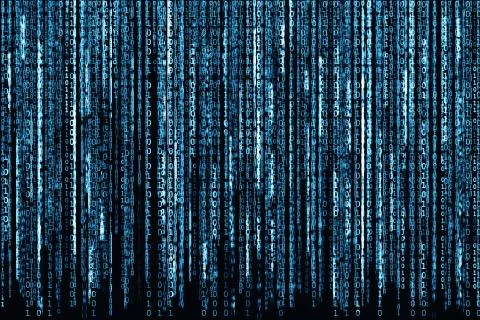 Blue Binary Code Stock Illustration